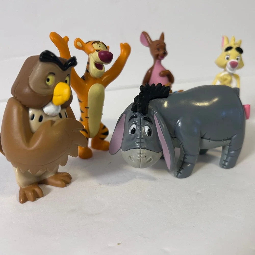 Disney Winnie the Pooh PVC Figures Set of 5 Eeyore Tigger Owl Kanga Roo Rabbit